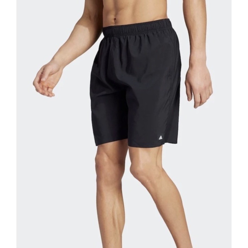 Adidas Aurora Ink Black Solid CLX Classic-Length Swim Shorts Men Size Small‎ NWT